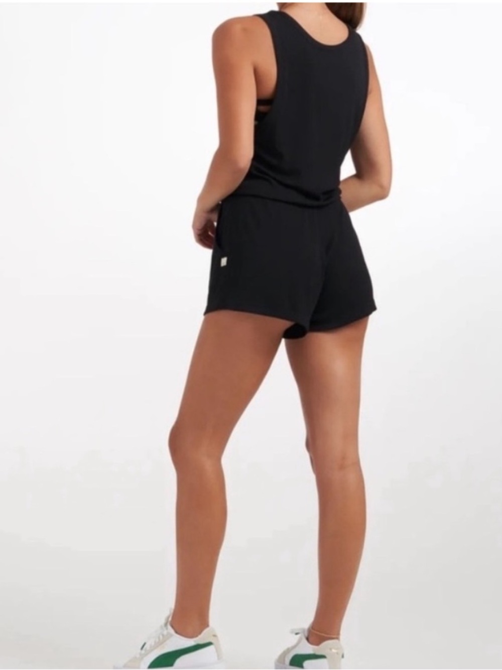 Vuori Torrey Ribbed Black Romper Sleeveless - Picture 2 of 14
